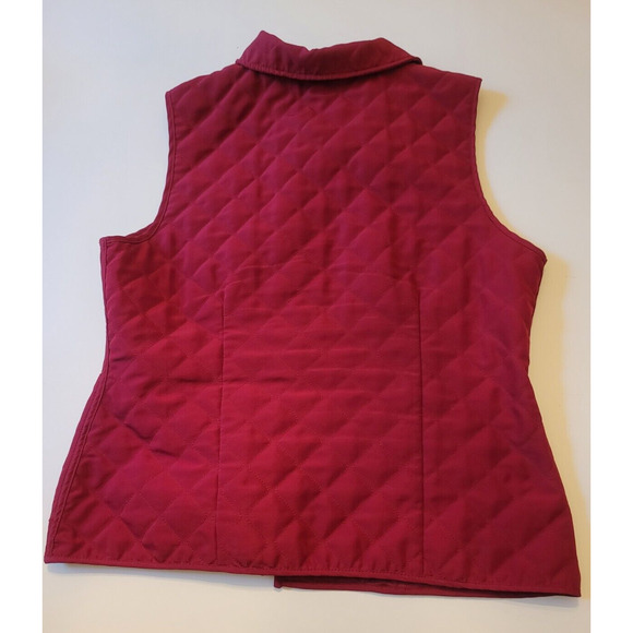 KIM ROGERS Signature Women's Red Full Zip Quilted Vest Size M - Picture 4 of 5